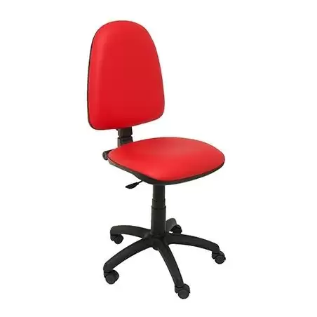 (04CPSPV79N) PIQUERAS Y CRESPO SILLA AYNA GIRATORIA CONTACTO PERMANENTE TAPIZADO SIMILPIEL ROJO
