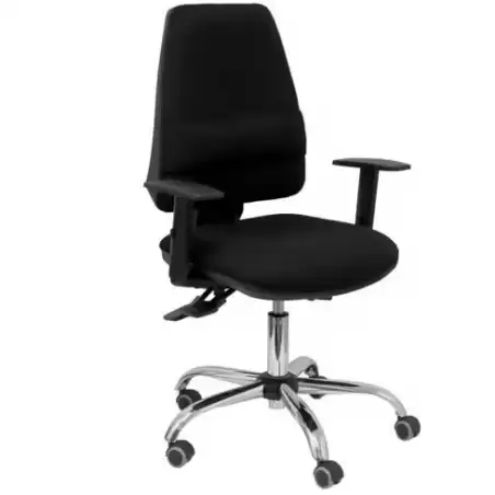 (14ASB840B10CRRPL) PIQUERAS Y CRESPO SILLA ELCHE GIRATORIA ASINCRO 24H BRAZOS REG. REFUERZO LUMBAR TEJIDO BALI NEGRO