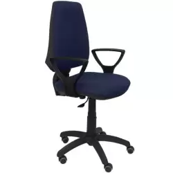 (14CPBALI200BGOLFRP) PIQUERAS Y CRESPO SILLA ELCHE GIRATORIA C.PERMANENTE BRAZOS FIJOS RUEDAS DE PARQUÉ TEJIDO BALI AZUL MARINO