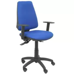 (14SBALI229B10) PIQUERAS Y CRESPO SILLA ELCHE GIRATORIA ASINCRO BRAZOS REGULABLES TEJIDO BALI AZUL