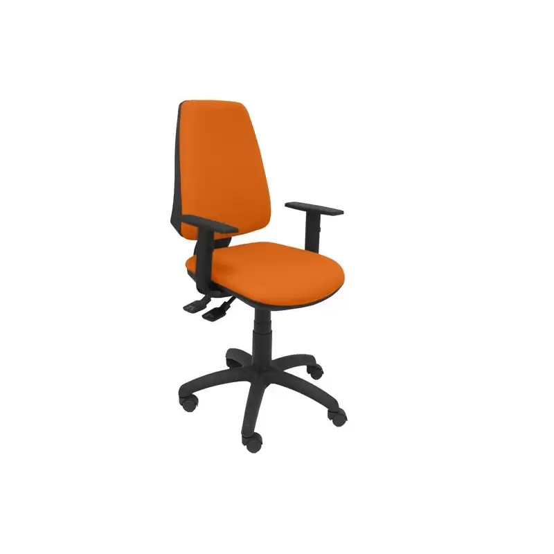 (14SBALI308B10) PIQUERAS Y CRESPO SILLA ELCHE GIRATORIA ASINCRO BRAZOS REGULABLES TEJIDO BALI NARANJA