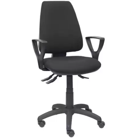 (14SBALI840BGOLF) PIQUERAS Y CRESPO SILLA ELCHE GIRATORIA ASINCRO BRAZOS FIJOS TEJIDO BALI NEGRO