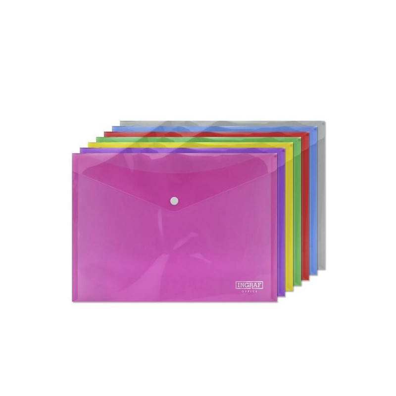 (318475) INGRAF SOBRE PORTADOCUMENTOS CON BROCHE A4 COLORES SURTIDOS