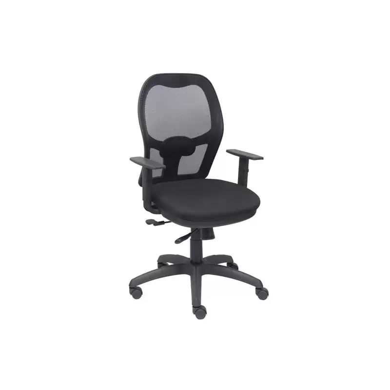 (15SNBALI840TK) PIQUERAS Y CRESPO SILLA JORQUERA MALLA NEGRA ASIENTO BALI NEGRO CON TRASLAK