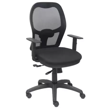 (15SNBALI840TK) PIQUERAS Y CRESPO SILLA JORQUERA MALLA NEGRA ASIENTO BALI NEGRO CON TRASLAK