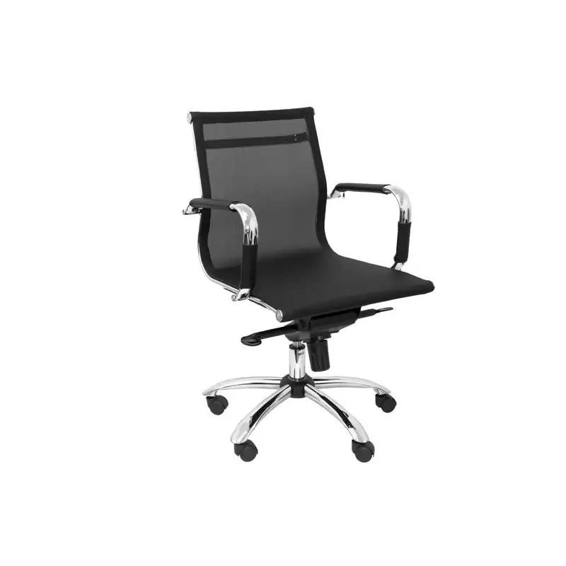 (204CBNE) PIQUERAS Y CRESPO SILLÓN CONFIDENTE BARRAX MALLA NAILON NEGRO