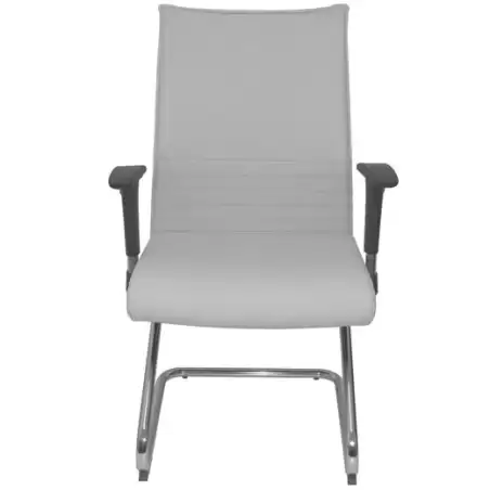 (208CPSPBL) PIQUERAS Y CRESPO SILLÓN CONFIDENTE PATÍN ALBACETE SIMILPIEL BLANCO