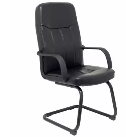 (262SPNE) PIQUERAS Y CRESPO SILLÓN VILLA CONFIDENTE PATÍN SIMILPIEL NEGRO