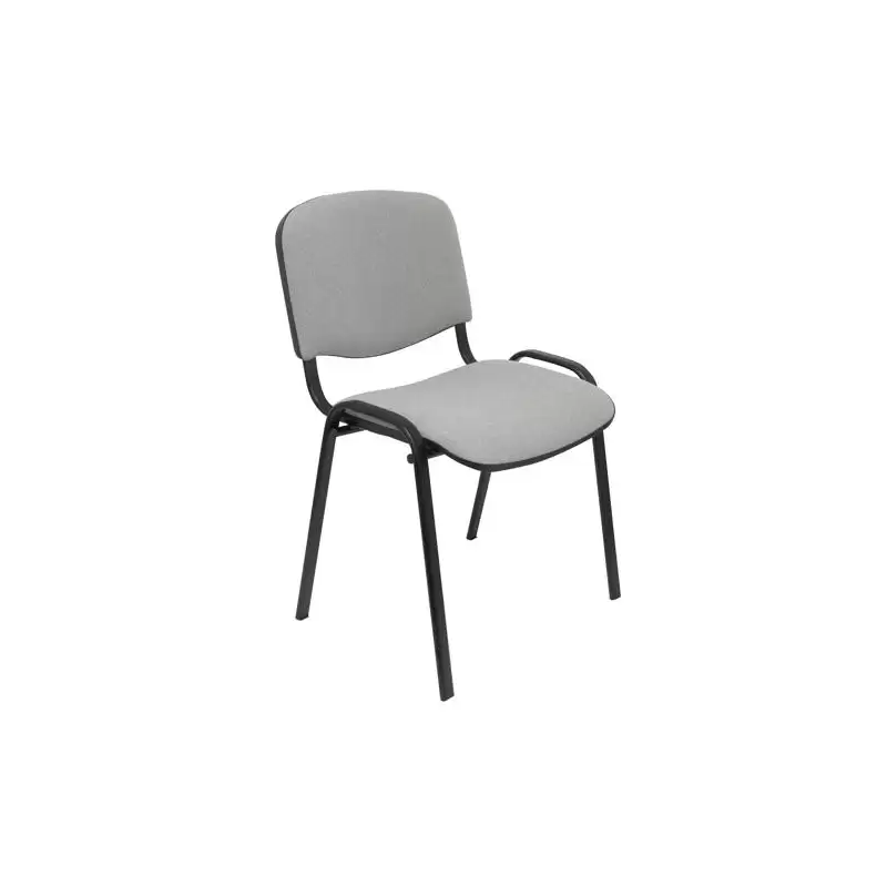 (26ARAN40) PIQUERAS Y CRESPO SILLA FIJA APILABLE ISO TAPIZADA ARAN GRIS CLARO - PACK DE 4