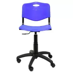 (26IGIRAZ) PIQUERAS Y CRESPO SILLA ROBLEDO GIRATORIA ASIENTO Y RESPALDO DE PLÁSTICO COLOR AZUL