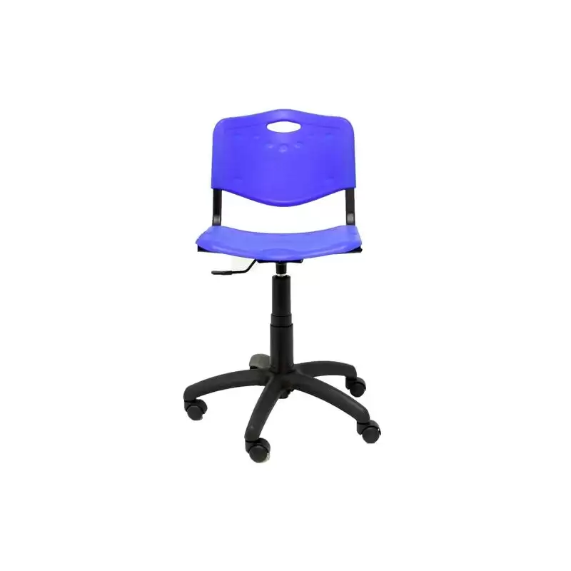 (26IGIRAZ) PIQUERAS Y CRESPO SILLA ROBLEDO GIRATORIA ASIENTO Y RESPALDO DE PLÁSTICO COLOR AZUL