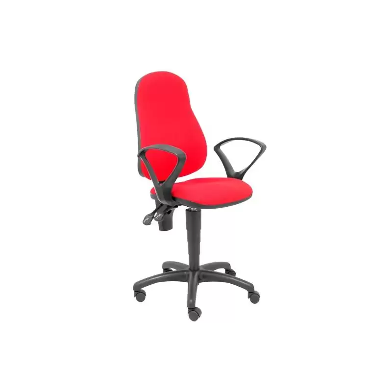 (271SARAN350) PIQUERAS Y CRESPO SILLA ALAMO CP BRAZOS FIJOS ASIENTO TEJIDO ARAN ROJO