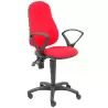 (271SARAN350) PIQUERAS Y CRESPO SILLA ALAMO CP BRAZOS FIJOS ASIENTO TEJIDO ARAN ROJO