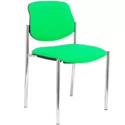 (27CRBALI22) PIQUERAS Y CRESPO SILLA FIJA STYL SIN BRAZOS CHASIS CROMO TEJIDO BALI VERDE PISTACHO