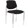 (27CRBALI840) PIQUERAS Y CRESPO SILLA FIJA STYL SIN BRAZOS CHASIS CROMO TEJIDO BALI NEGRO