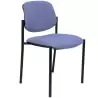 (27NBALI261) PIQUERAS Y CRESPO SILLA FIJA STYL S/BRAZOS CHASIS NEGRO TEJIDO BALI AZUL CLARO
