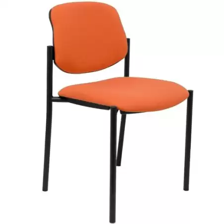 (27NBALI363) PIQUERAS Y CRESPO SILLA FIJA STYL S/BRAZOS CHASIS NEGRO TEJIDO BALI MARRÓN