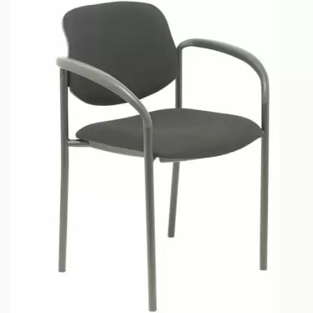 (27NBALI840CB) PIQUERAS Y CRESPO SILLA FIJA STYL B/FIJOS CHASIS NEGRO TEJIDO BALI NEGRO