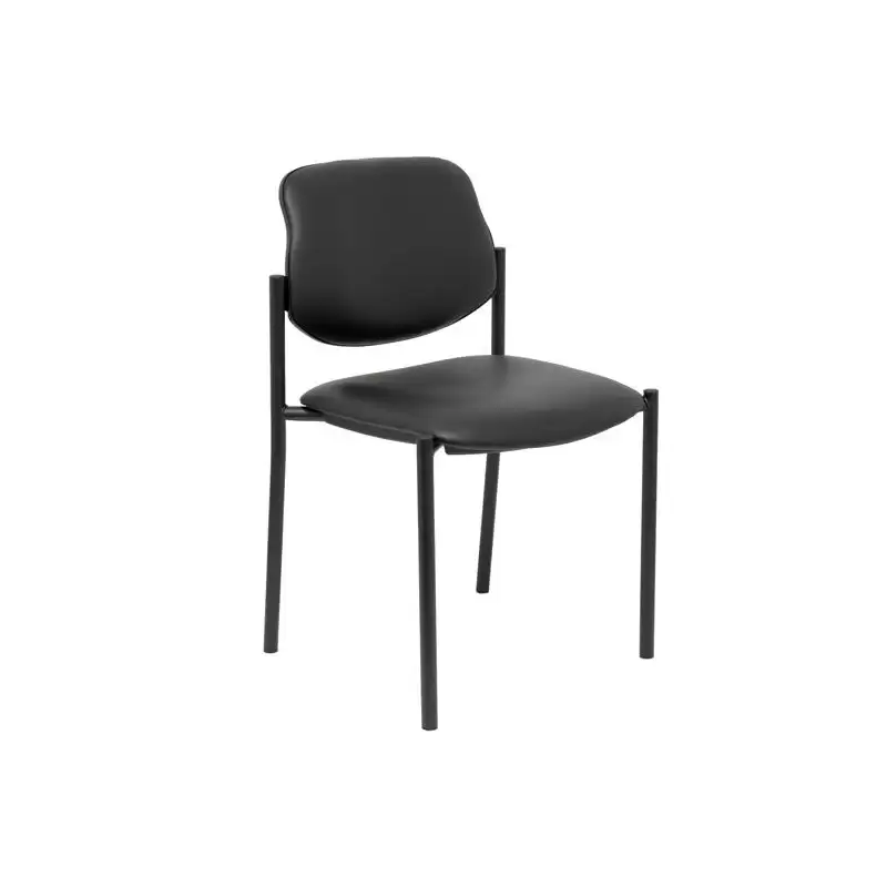 (27NSPNE) PIQUERAS Y CRESPO SILLA FIJA STYL S/BRAZOS CHASIS NEGRO TAPIZADO SIMILPIEL NEGRO