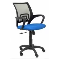 (312AZ) PIQUERAS Y CRESPO SILLA OPERATIVA VIANOS B/FIJOS RESPALDO MALLA ASIENTO BALI AZUL