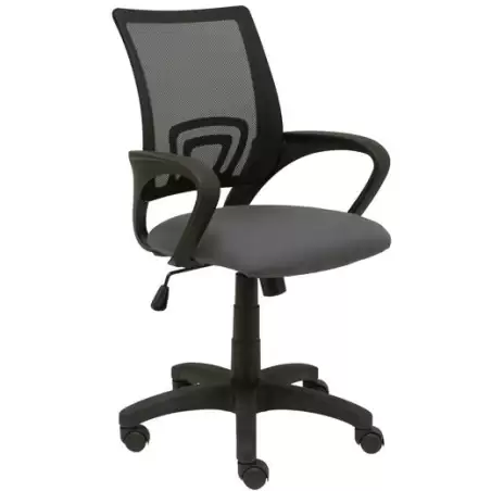 (312BM840B600RN) PIQUERAS Y CRESPO SILLA OPERATIVA VIANOS B/FIJOS RESPALDO MALLA NEGRO ASIENTO BALI GRIS OSCURO