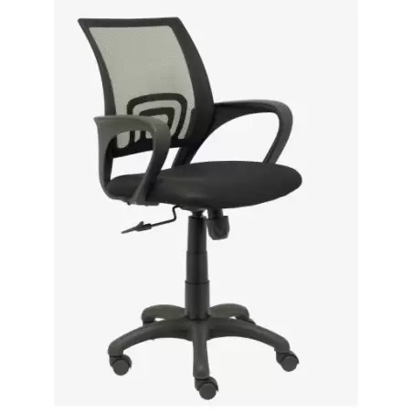 (312NE) PIQUERAS Y CRESPO SILLA OPERATIVA VIANOS B/FIJOS RESPALDO DE MALLA NEGRO ASIENTO BALI NEGRO