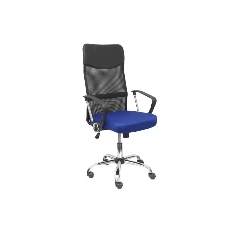 (31BM8403D229CRRP) PIQUERAS Y CRESPO SILLA GONTAR GIRATORIA BASCULANTE B/FIJOS RESPALDO MALLA NEGRA ASIENTO AZUL
