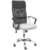 (31BM8403D40CRRP) PIQUERAS Y CRESPO SILLA GONTAR GIRATORIA BASCULANTE B/FIJOSRESPALDO MALLA NEGRA ASIENTO GRIS CLARO