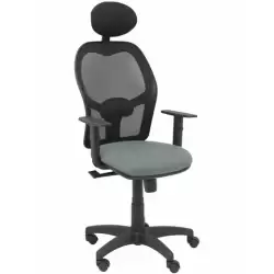 (345SM840B220B10CRNC) PIQUERAS Y CRESPO SILLA ALOCÉN SINCRO C/CABECERO FIJO B/REGULABLES REFUERZO LUMBAR MALLA NEGRO Y ASIENT...