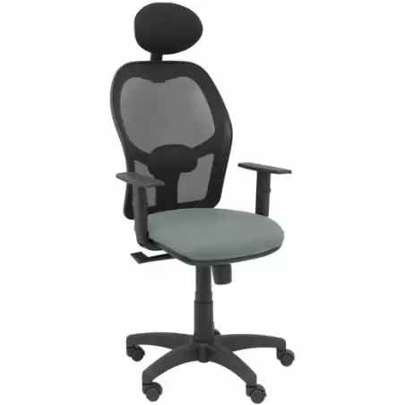 (345SM840B220B10CRNC) PIQUERAS Y CRESPO SILLA ALOCÉN SINCRO C/CABECERO FIJO B/REGULABLES REFUERZO LUMBAR MALLA NEGRO Y ASIENT...