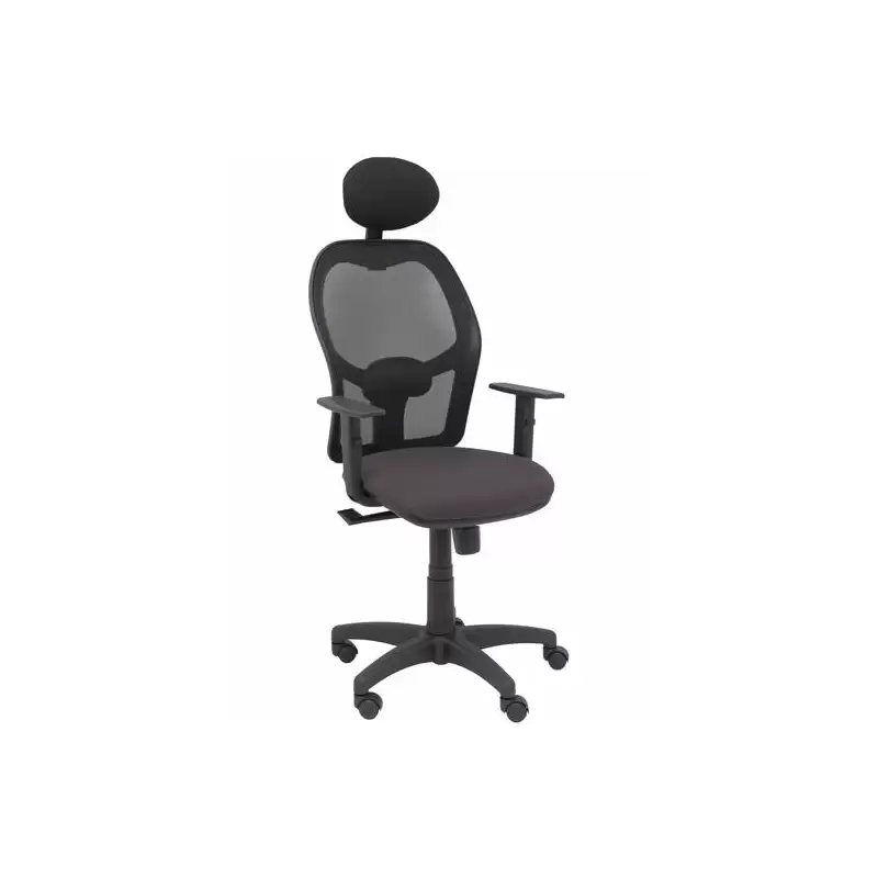 (345SM840B600B10CRNC) PIQUERAS Y CRESPO SILLA ALOCÉN SINCRO C/CABECERO FIJO B/REGULABLES REFUERZO LUMBAR MALLA NEGRO Y ASIENT...