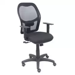 (345SM840B840B10CRP) PIQUERAS Y CRESPO SILLA ALOCÉN SINCRO B/REGULABLE RESPALDO DE MALLA NEGRO ASIENTO NEGRO