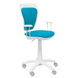 (34BCLMICRO31) PIQUERAS Y CRESPO SILLA JUVENIL MINISTYLE BLANCA MICRO AZUL