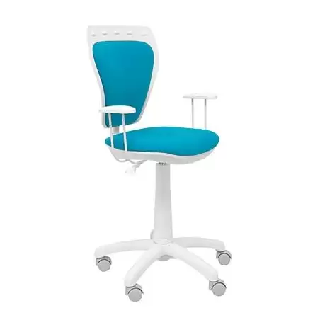 (34BCLMICRO31) PIQUERAS Y CRESPO SILLA JUVENIL MINISTYLE BLANCA MICRO AZUL