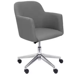 (353GE600CRRF) PIQUERAS Y CRESPO SILLÓN ATHENA GIRATORIO TAPIZADO ERA GRIS