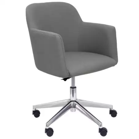 (353GE600CRRF) PIQUERAS Y CRESPO SILLÓN ATHENA GIRATORIO TAPIZADO ERA GRIS