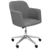 (353GE600CRRF) PIQUERAS Y CRESPO SILLÓN ATHENA GIRATORIO TAPIZADO ERA GRIS