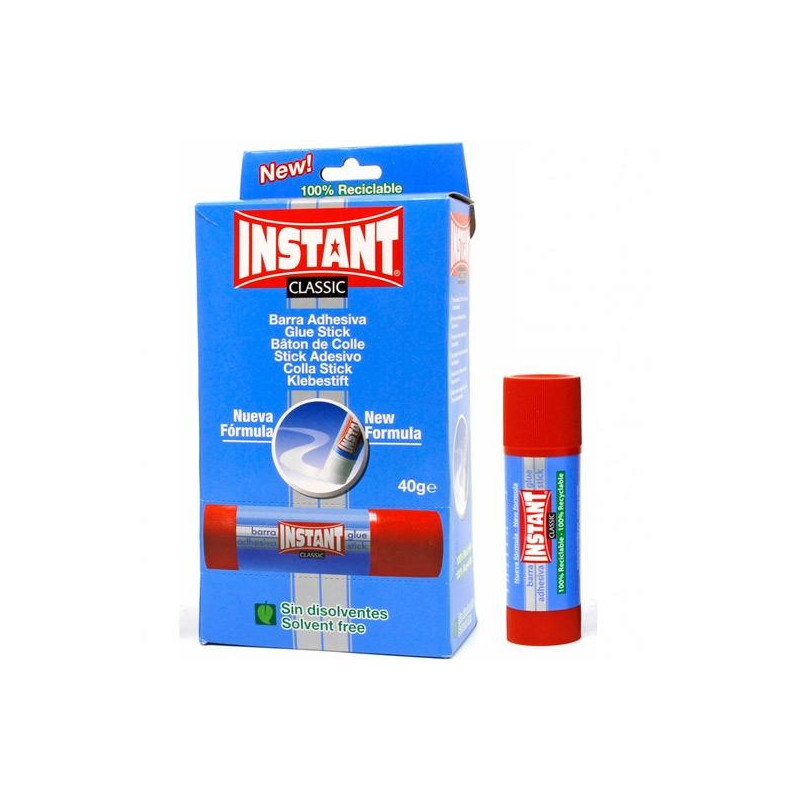 (13001) INSTANT PEGAMENTO EN BARRA CLASSIC 40GR SIN DISOLVENTES