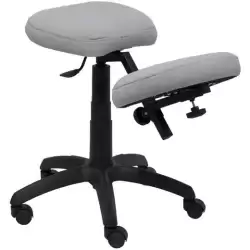 (37GBALI40) PIQUERAS Y CRESPO TABURETE LIETOR REGULABLE GIRATORIO BALI GRIS CLARO