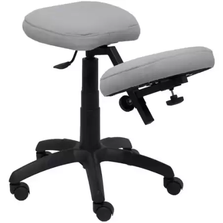 (37GBALI40) PIQUERAS Y CRESPO TABURETE LIETOR REGULABLE GIRATORIO BALI GRIS CLARO