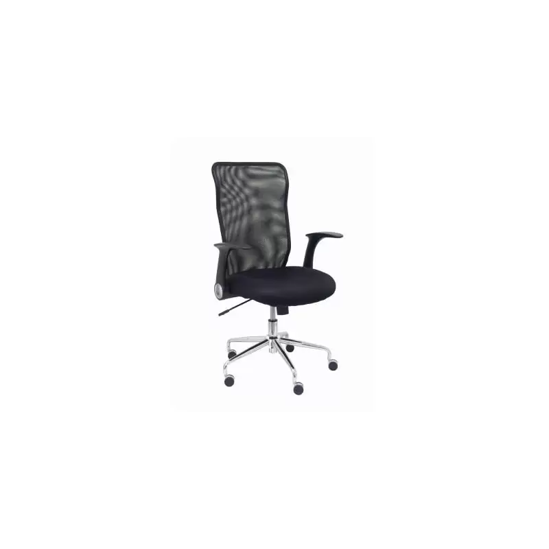 (4031NE) PIQUERAS Y CRESPO SILLA MINAYA GIRATORIA MECANISMO BASCULANTE B/REGULABLES RESPALDO MALLA NEGRO ASIENTO 3D NEGRO