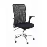 (4031NE) PIQUERAS Y CRESPO SILLA MINAYA GIRATORIA MECANISMO BASCULANTE B/REGULABLES RESPALDO MALLA NEGRO ASIENTO 3D NEGRO