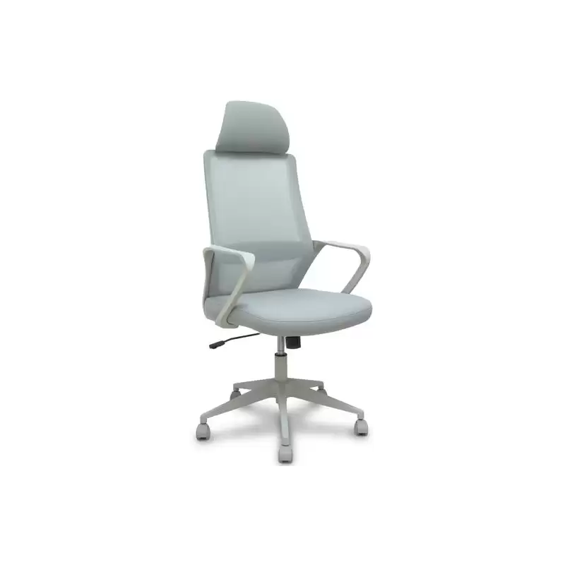 (534BGY00053PGRN) PIQUERAS Y CRESPO SILLA PRO534 GRIS RESPALDO MALLA GRIS ASIENTO TELA GRIS BASE PIRAMIDAL GRIS RUEDAS NAILON