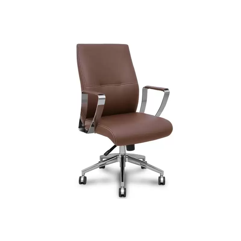 (540CSSP363BARC60) PIQUERAS Y CRESPO SILLÓN CONFIDENTE ERGO540CS GIRATORIO SINCRO BRAZOS FIJOS BASE CROMADA TAPIZADO SIMILPIE...