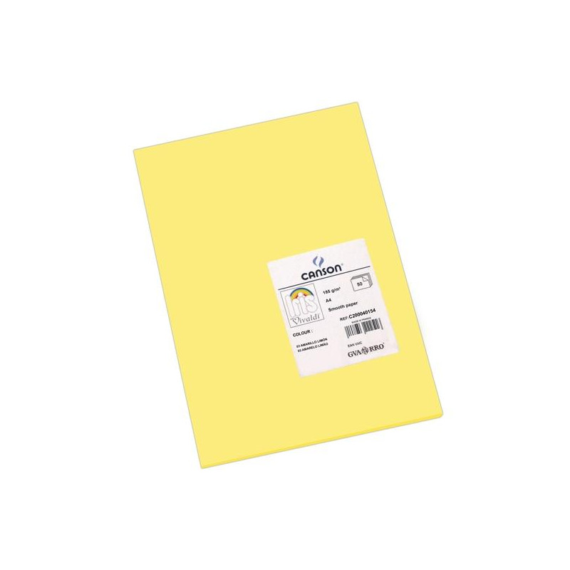 (C200040154) IRIS CARTULINA 210X297MM 185GR AMARILLO LIMÓN -50U-