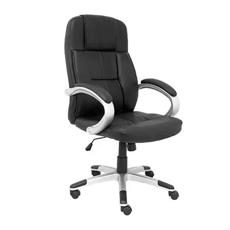 (96DBNE) PIQUERAS Y CRESPO SILLÓN DE DIRECCIÓN TOBARRA GIRATORIO BRAZOS FIJOS REGULABLE BASCULANTE NEGRO