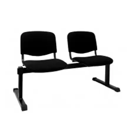 (B2ARAN840) PIQUERAS Y CRESPO BANCADA ISO 2 PLAZAS TAPIZADO ARAN NEGRO