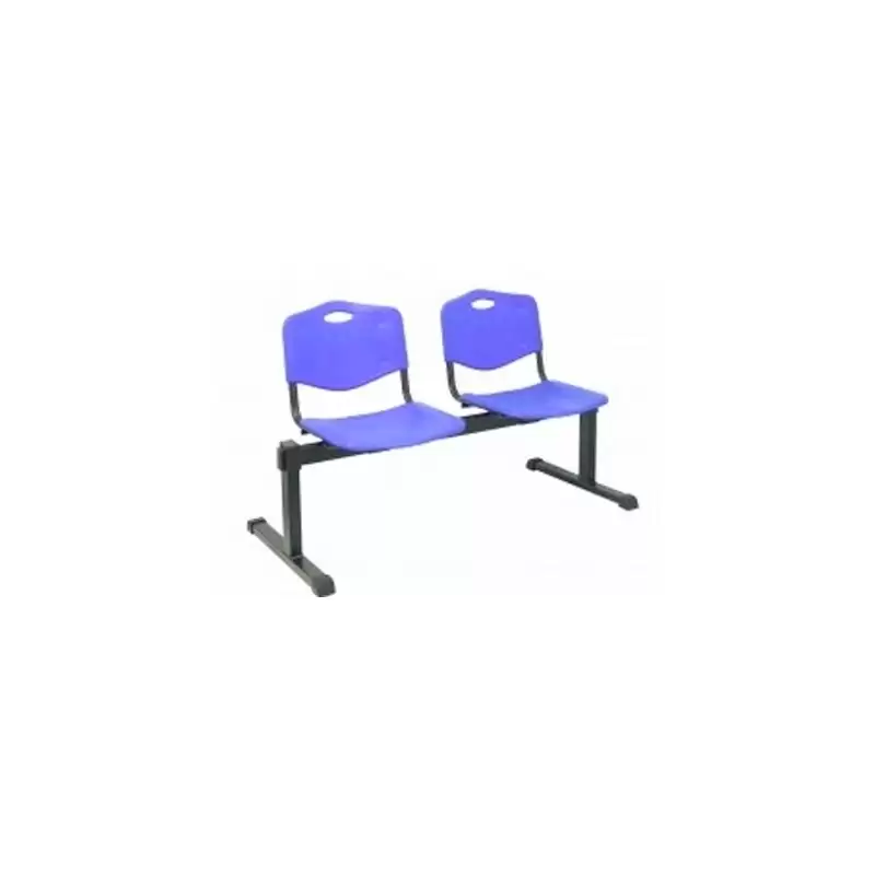 (B2PIAZ) PIQUERAS Y CRESPO BANCADA ISO 2 PLAZAS ASIENTO Y RESPALDO PVC AZUL
