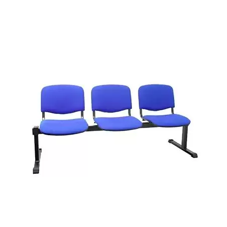 (B3ARAN229) PIQUERAS Y CRESPO BANCADA ISO 3 PLAZAS TAPIZADO ARAN AZUL