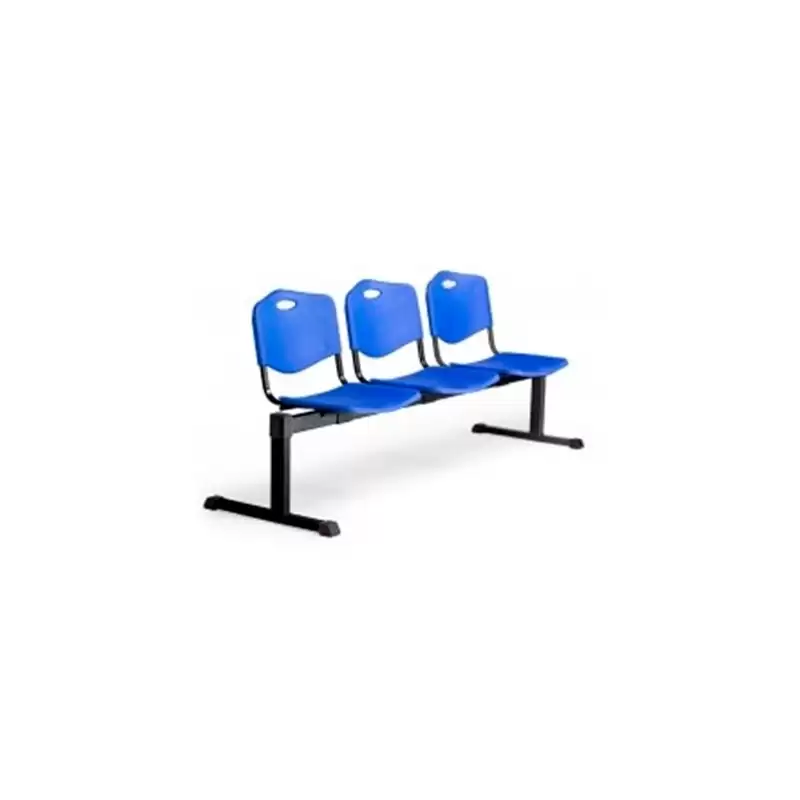 (B3PIAZ) PIQUERAS Y CRESPO BANCADA ISO 3 PLAZAS ASIENTO Y RESPALDO PVC AZUL